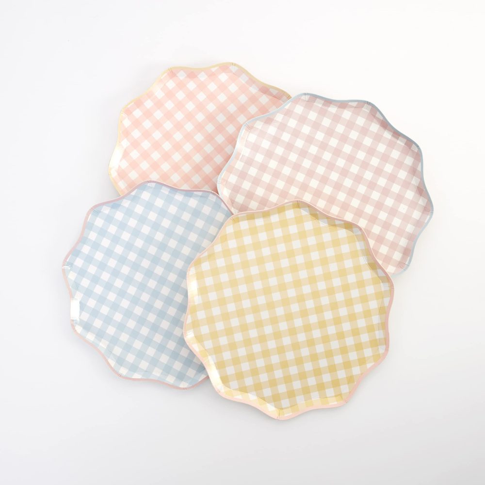 Meri Meri Gingham Side Plates (Pack of 12)