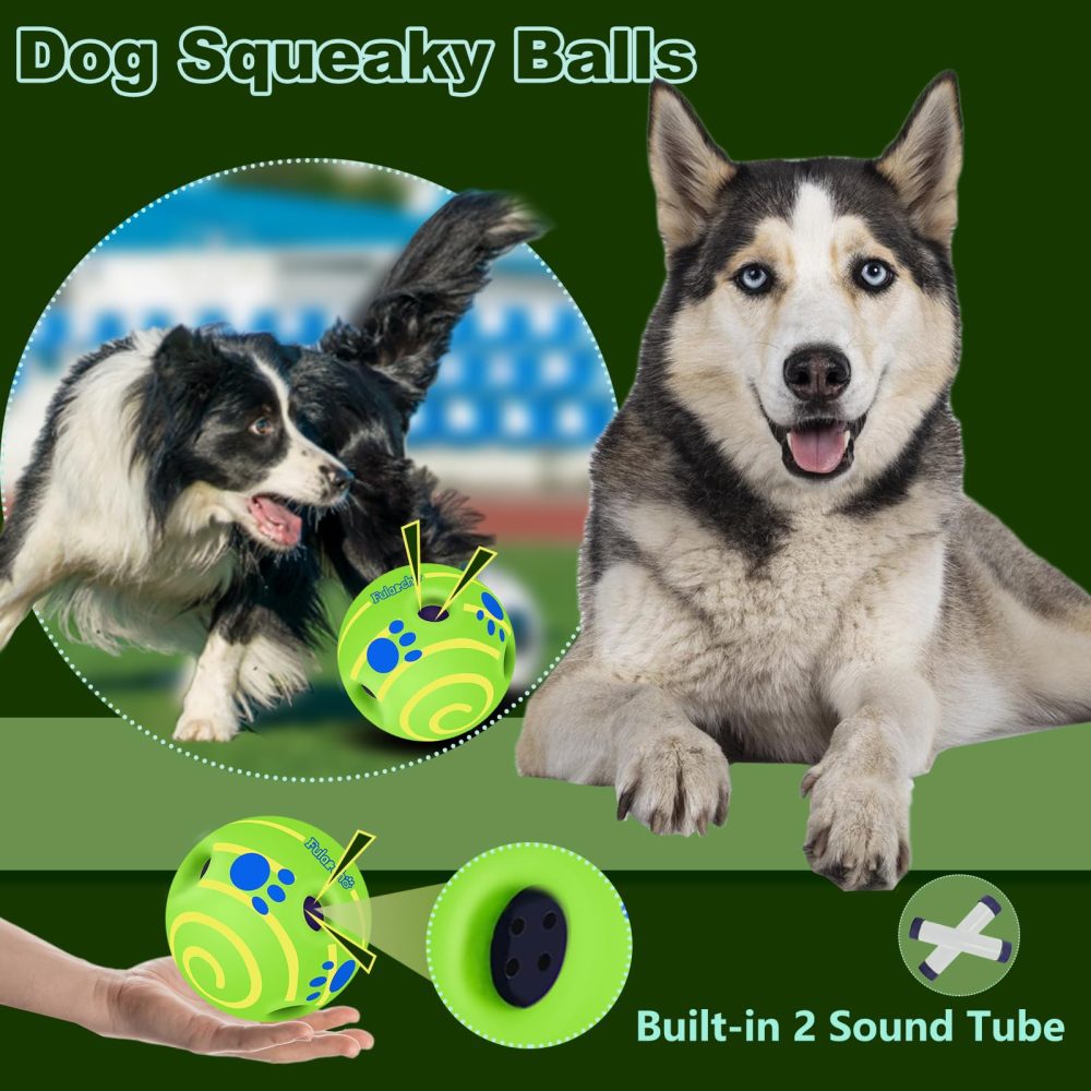 TAUCHGOE Interactive Dog Toys Squeaky Ball for Dogs Indestructible Dog Balls Toy Balls for Dogs for Relieve Anxiety and Boredom - Image 5