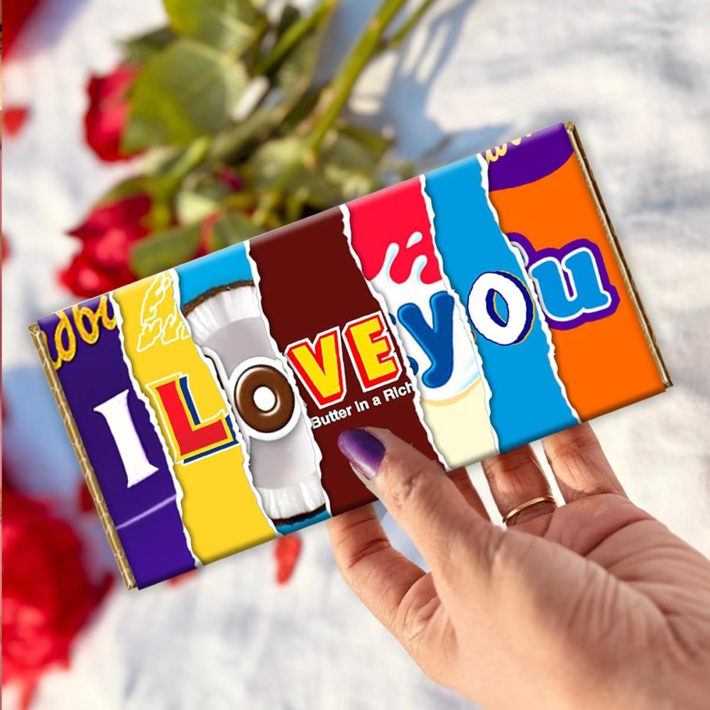 I Love You Novelty Chocolate Bar Wrapper Lovely Gift for Birthday Valentine #140 (without chocolate) - Image 5