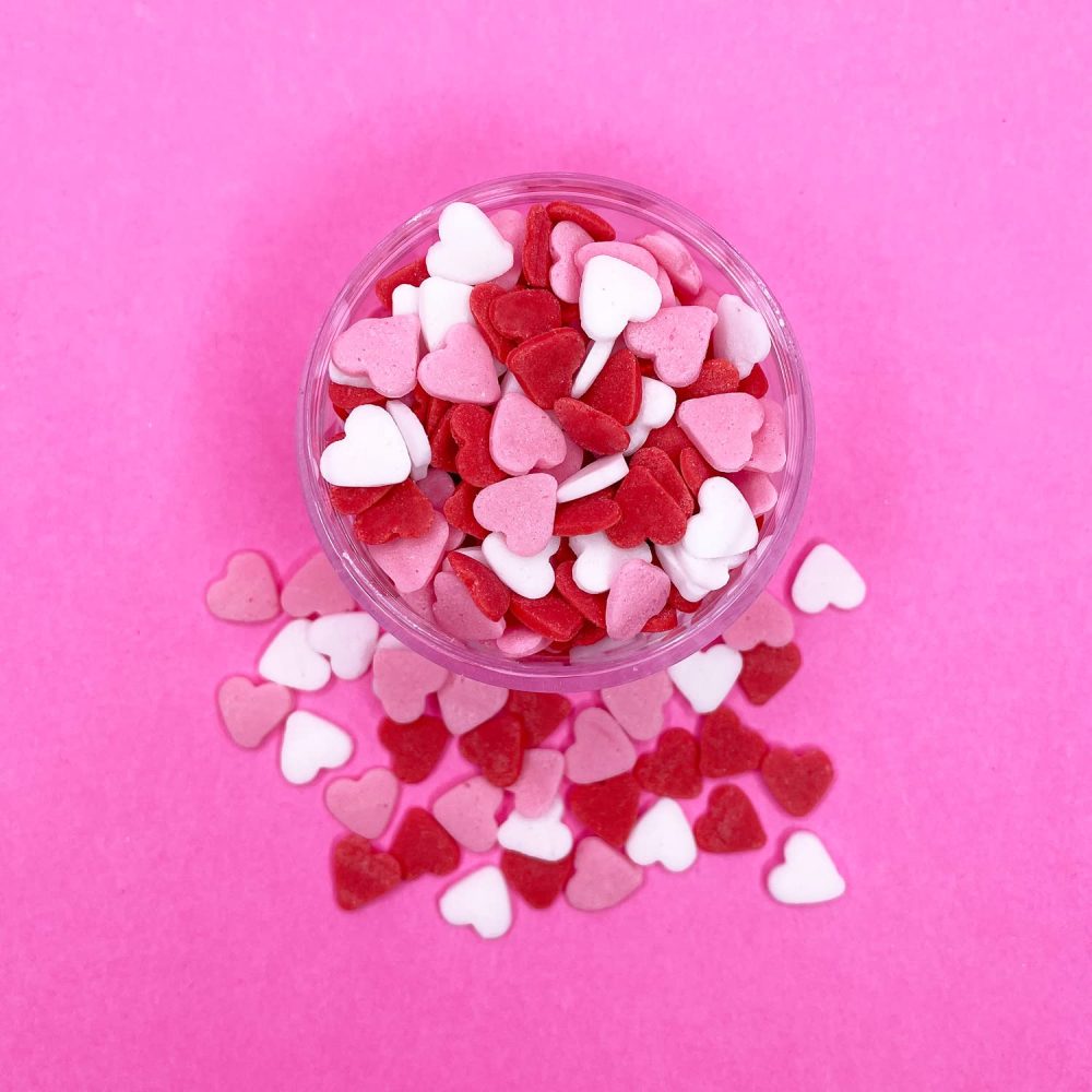 HONEYBERRY INCLUSIONS Pink Red White Hearts 200g - Premium Edible Decorating Sprinkles for Baking, Cupcake and Cake Decorations, Ice Cream, Dessert and Icing Decoration Toppers - Image 4