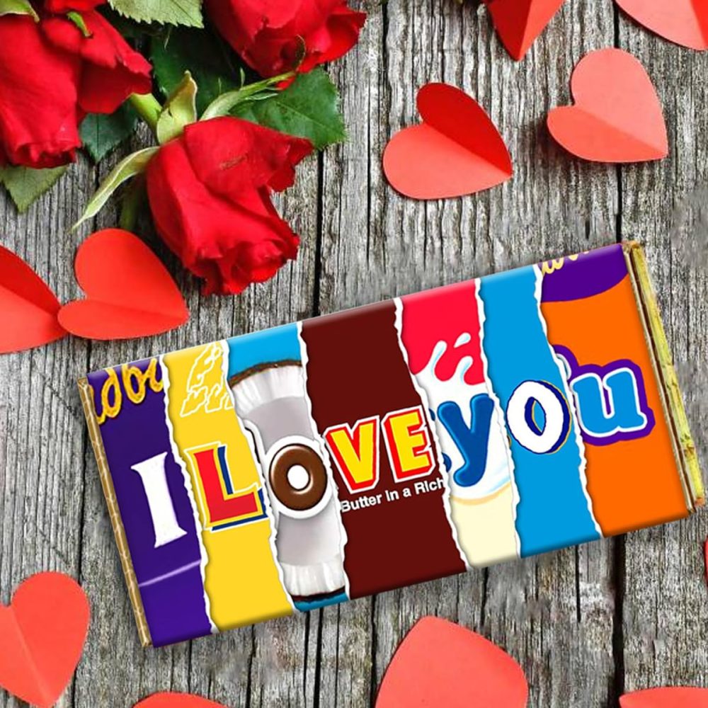 I Love You Novelty Chocolate Bar Wrapper Lovely Gift for Birthday Valentine #140 (without chocolate) - Image 6