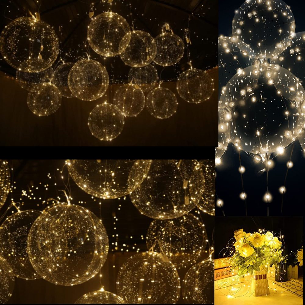 Light up led balloons (warm white-12 sets with battery) - Image 6