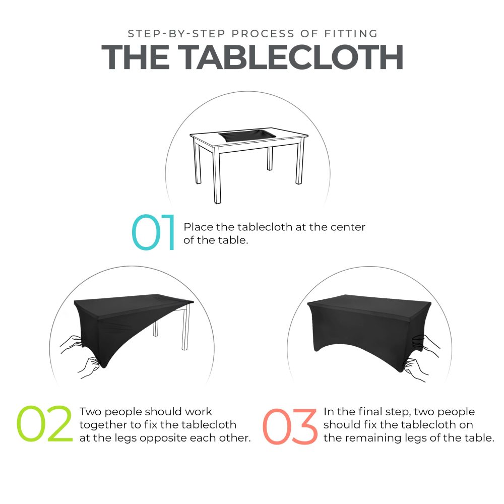 Utopia Kitchen Spandex Table Cloth 2 Pack [6FT, Black] Tight, Fitted, Washable and Wrinkle Resistant Stretch Rectangular Patio Table Cover for Event, Wedding, Banquet & Parties [183Lx76Wx76H] cm - Image 8