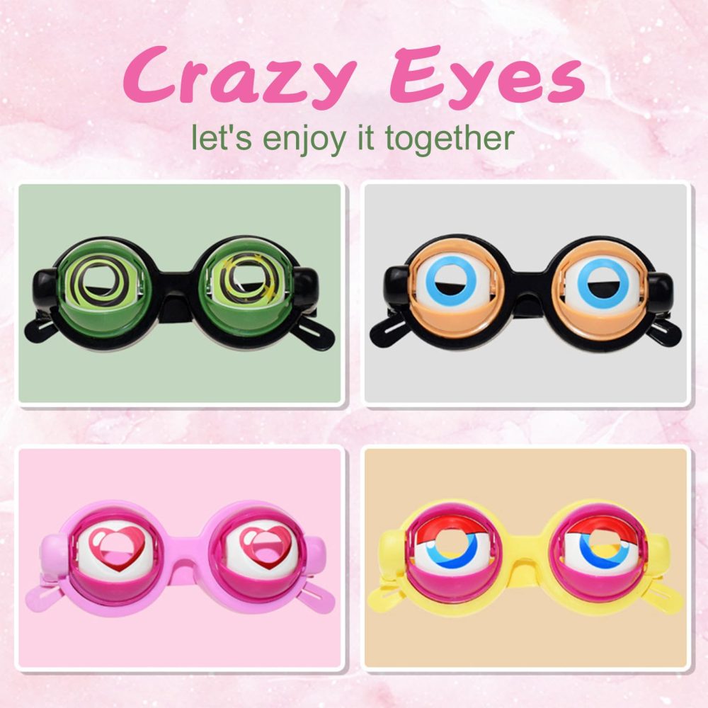 ENUOLI Funny Eyes Glasses Party Props Funny Glasses Wink Eyes Glasses Giant Eyewear Funny Costume Accessories for Halloween Adults Kids Party Favors Adult Kids Party Fancy Dress Photo Props for Party - Image 4