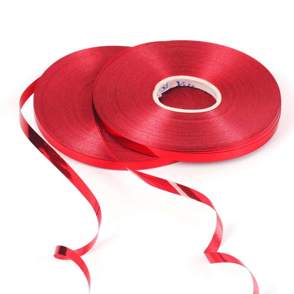 50m x 2 Rolls Shiny Red Ribbon for Balloons Curling Ribbon Balloons Ribbon, Balloons String Ribbon for Gift Wrapping Christmas Birthday Crafts Wedding Party Balloons Decoration Ribbon Red 5mm