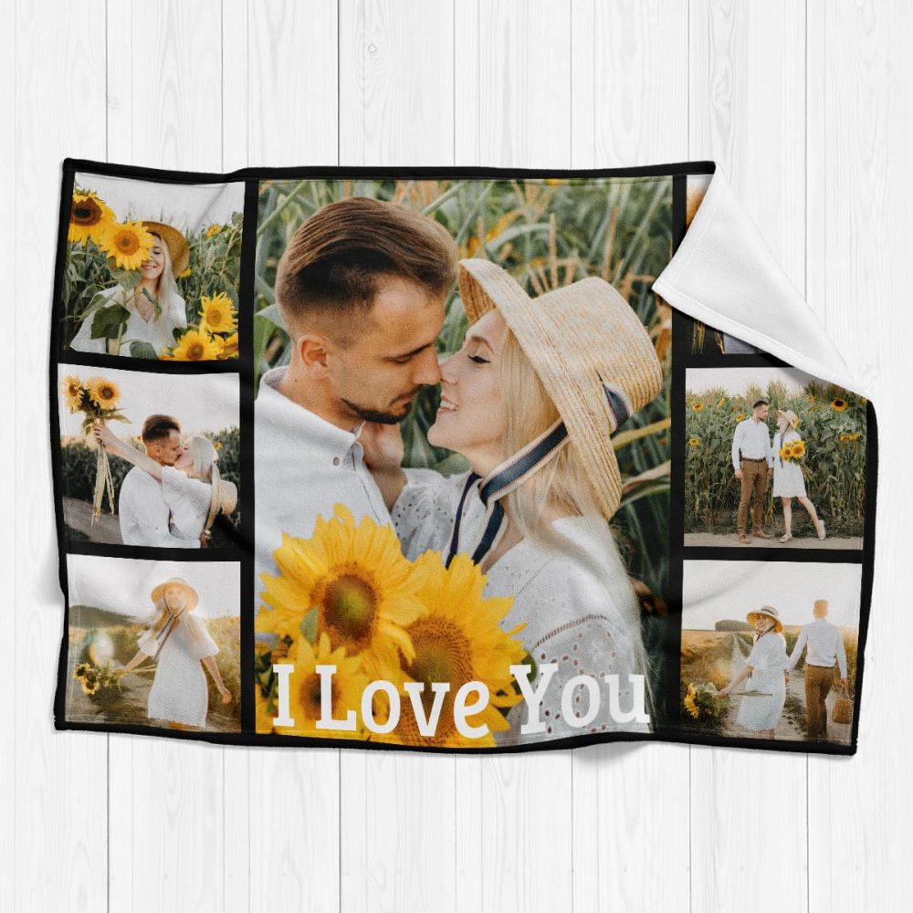 LNM Personalised Valentines Gifts for Her and Him, Personalised Blankets Adults, Customised Blankets with Photos, Custom Photo Blanket, Picture Blanket, Personalised Gifts for Women and Men - Image 7