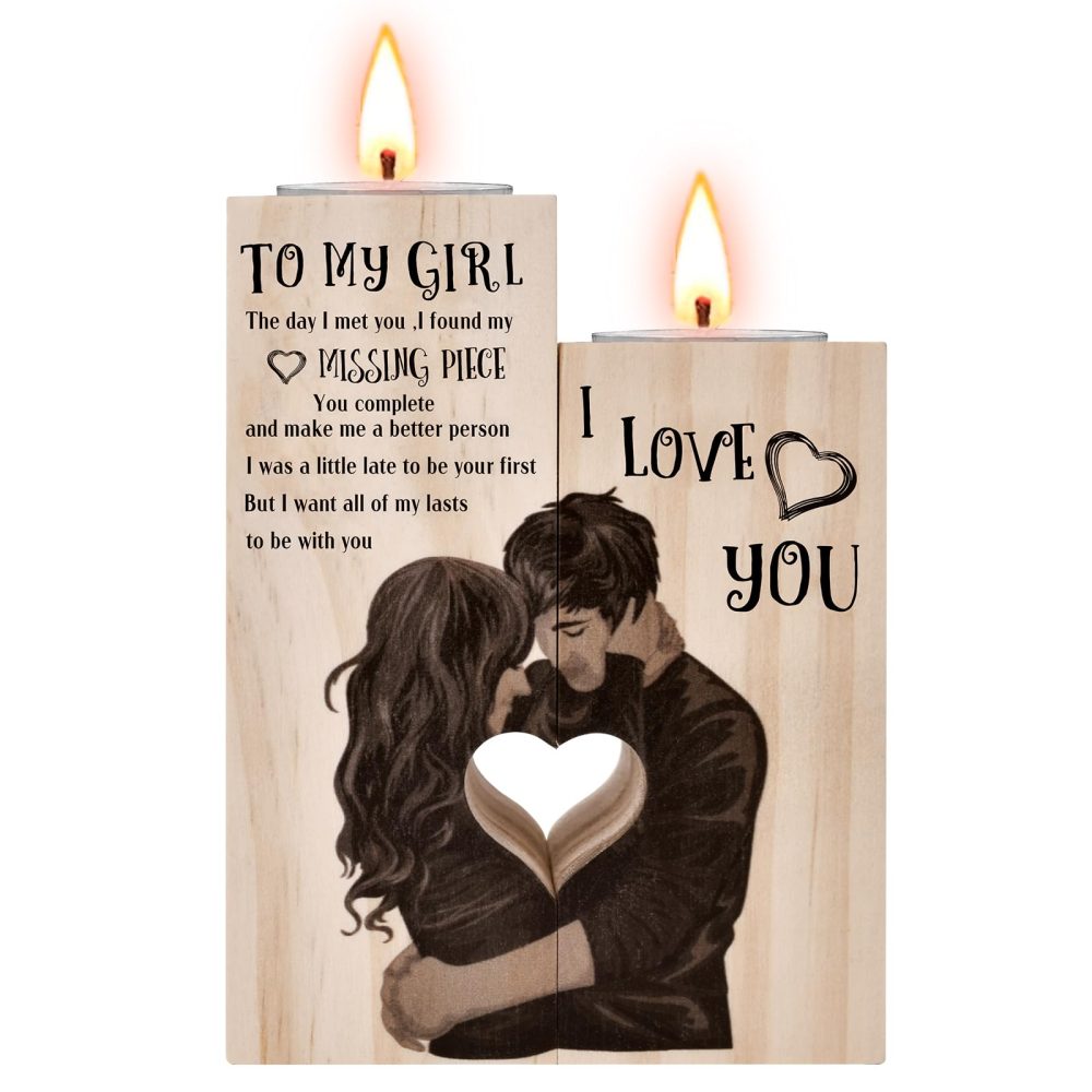 Valentines Gifts for Her Girlfriend,Heart-shaped Craft Candlestick Shelf Gifts for Women Wife,Birthday Gifts for Her Women Wife on Valentines Day Anniversary - Image 7