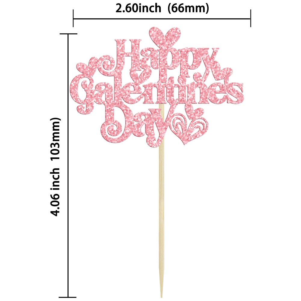 Gyufise 24Pcs Galentines Day Cupcake Toppers Pink Glitter Happy Galentines Day Cupcake Picks for Galentine's Day Decoration Friends Galentines Party Decor Valentines Day Party Supplies - Image 7