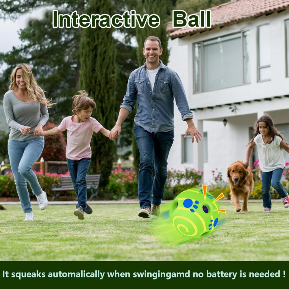 TAUCHGOE Interactive Dog Toys Squeaky Ball for Dogs Indestructible Dog Balls Toy Balls for Dogs for Relieve Anxiety and Boredom - Image 3