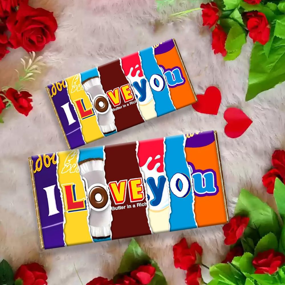 I Love You Novelty Chocolate Bar Wrapper Lovely Gift for Birthday Valentine #140 (without chocolate) - Image 3