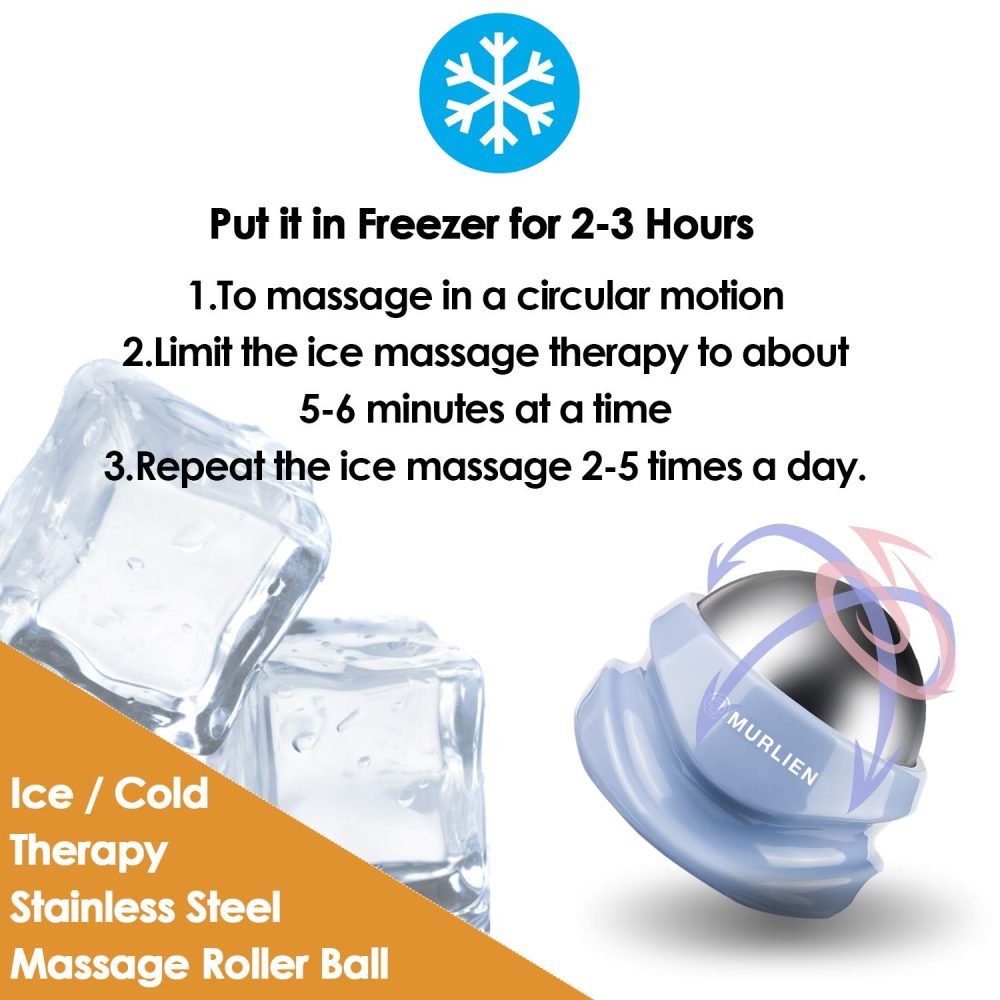 MURLIEN Ice Therapy Massage Roller Ball, Manual Massager for Deep Tissue Massage, Alleviating Muscle Tension and Pain Relief, Suitable for Neck, Back, Shoulders, Arms, Legs, Thighs etc. - Image 4