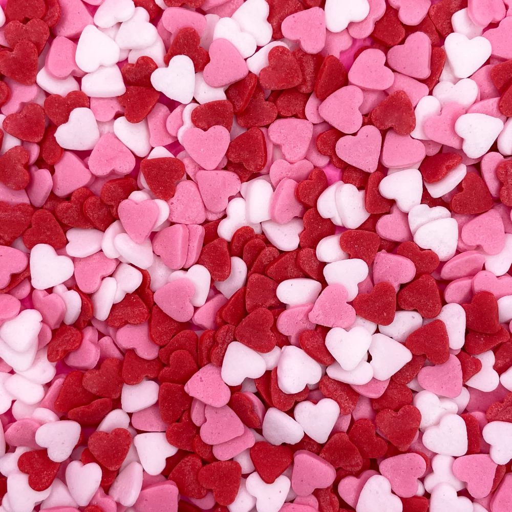 HONEYBERRY INCLUSIONS Pink Red White Hearts 200g - Premium Edible Decorating Sprinkles for Baking, Cupcake and Cake Decorations, Ice Cream, Dessert and Icing Decoration Toppers - Image 3