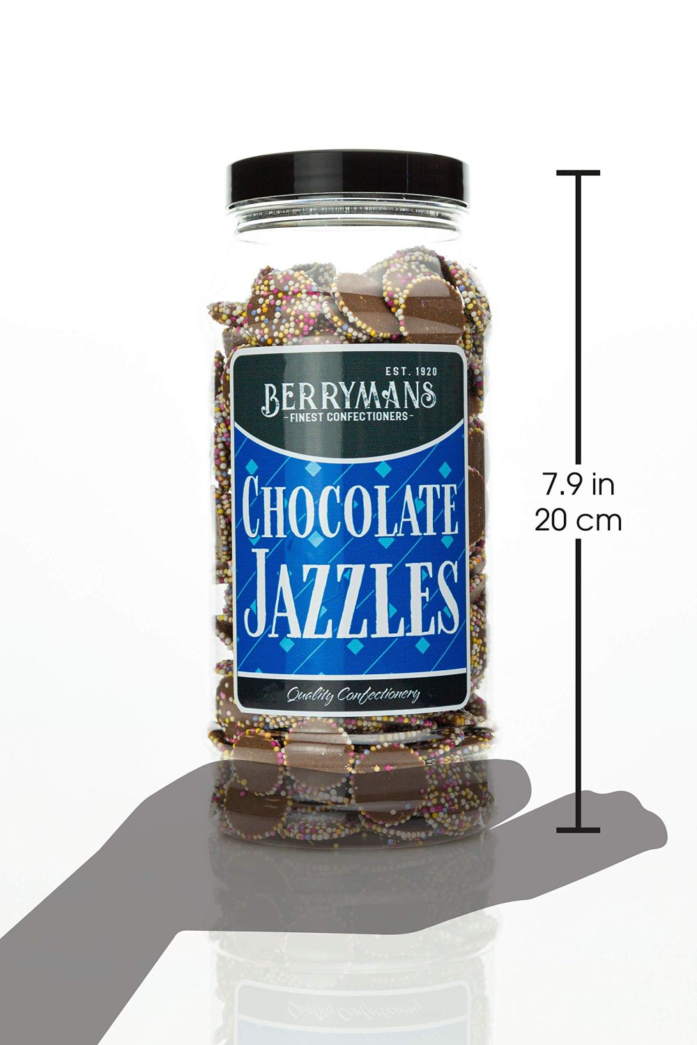 Original Chocolate Jazzles Snowies Jazzies Retro Sweets Gift Jar By Berrymans Sweet Shop - Classic Sweets, Traditional Taste. - Image 4