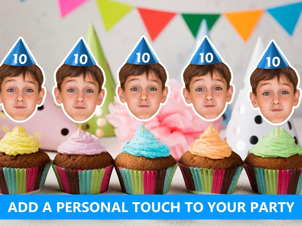 Personalised Photo Face Faces Cupcake Toppers Custom Cake Topper 40th Birthday Party Decorations 25th 30th 50th HBD40 - Image 7