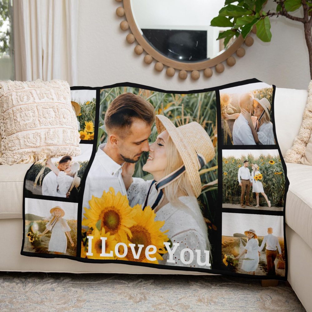 LNM Personalised Valentines Gifts for Her and Him, Personalised Blankets Adults, Customised Blankets with Photos, Custom Photo Blanket, Picture Blanket, Personalised Gifts for Women and Men - Image 6