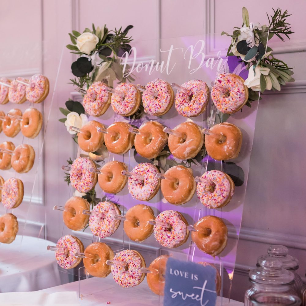 Opal Lily Donut Wall Display Stand - Acrylic Donut Stand Holds 50 Donuts | XL Donut Board Display Doughnut Wall | Large Donut Wall Stand for Party & Wedding | Donut Holder Stand Party Decor - Image 2