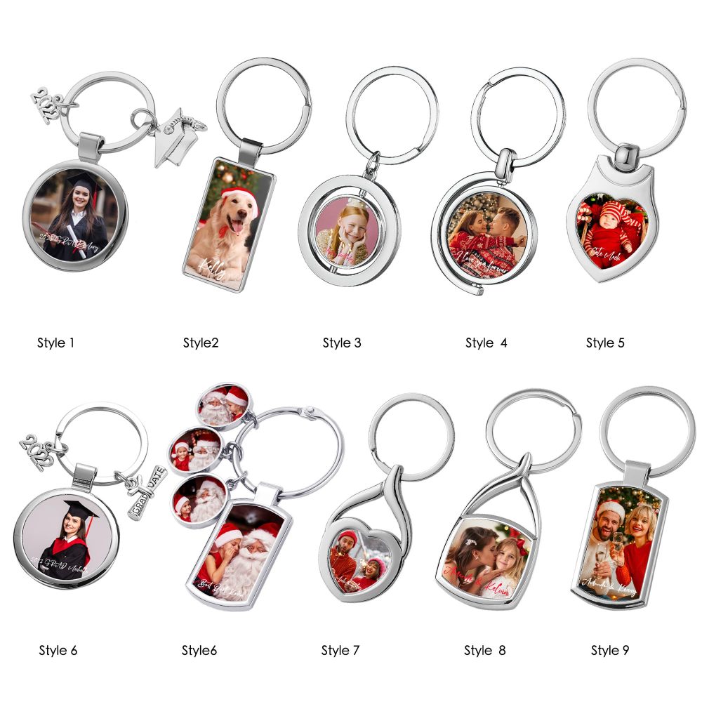 Easycosy Photo Keyring Personalised Colorful Double Sided Keychain Custom Valentine's Day Anniversary Birthday Memorial Gifts for Couple Boyfriend Girlfriend - Image 3