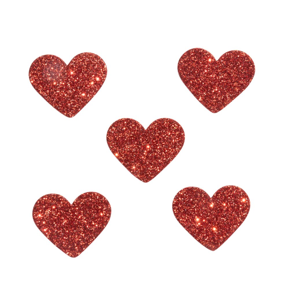 50 x Red Glitter love hearts confetti/table confetti, Anniversary, Valentines day decorations - Image 3