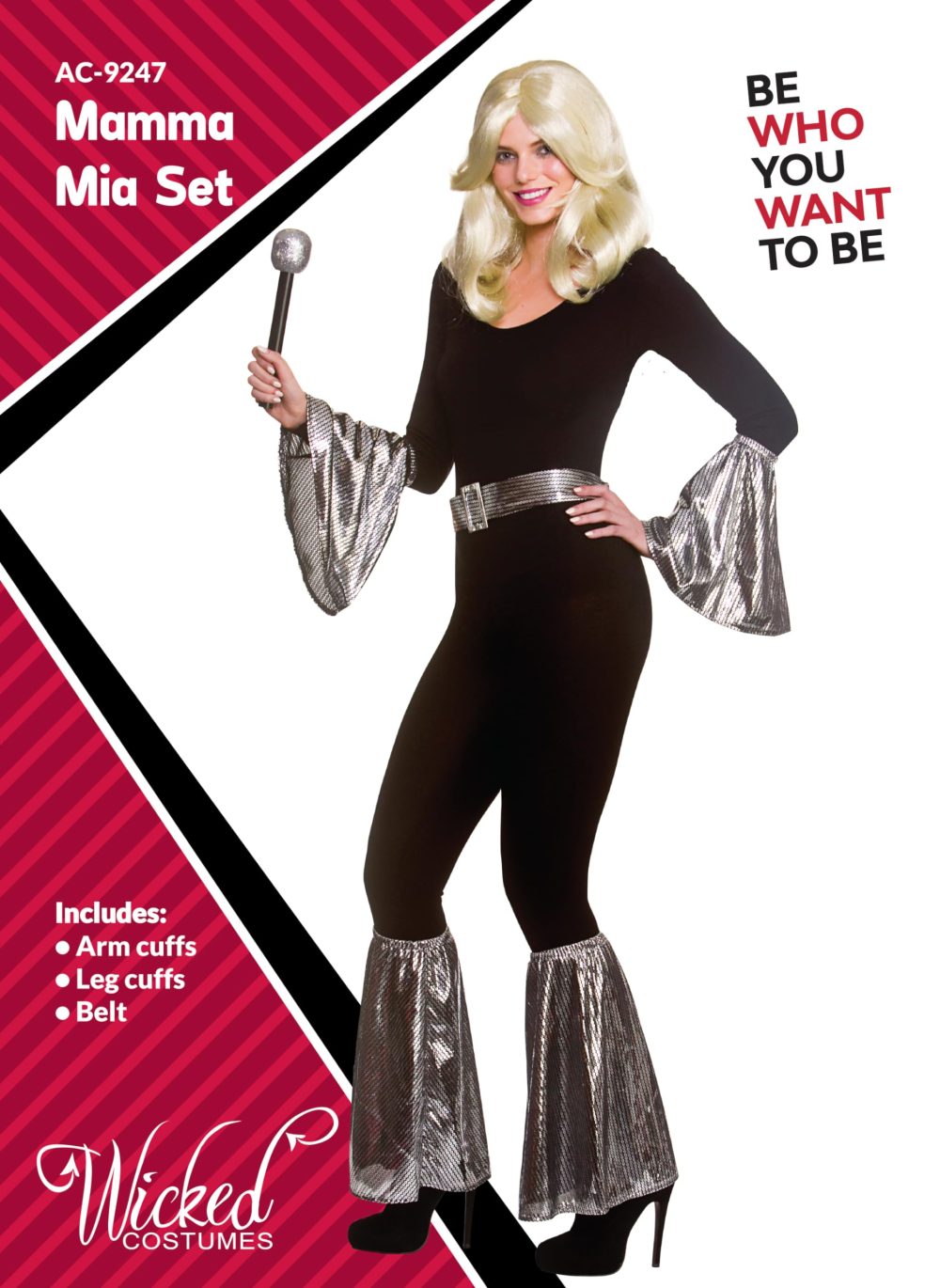 Wicked Costumes Adult Mama Mia 5pc Fancy Dress Accessory Set - Image 2