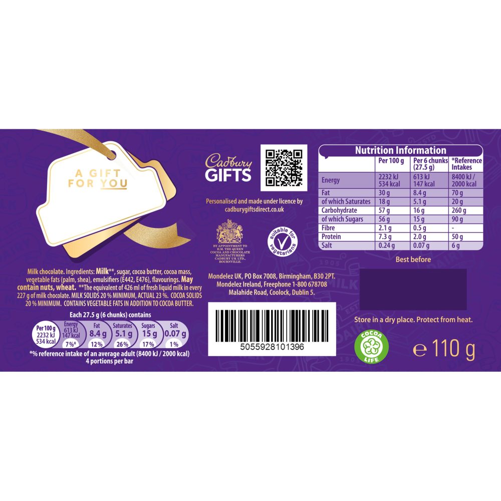 Cadbury I Love You Dairy Milk Chocolate Bar With Gift Envelope - Image 3