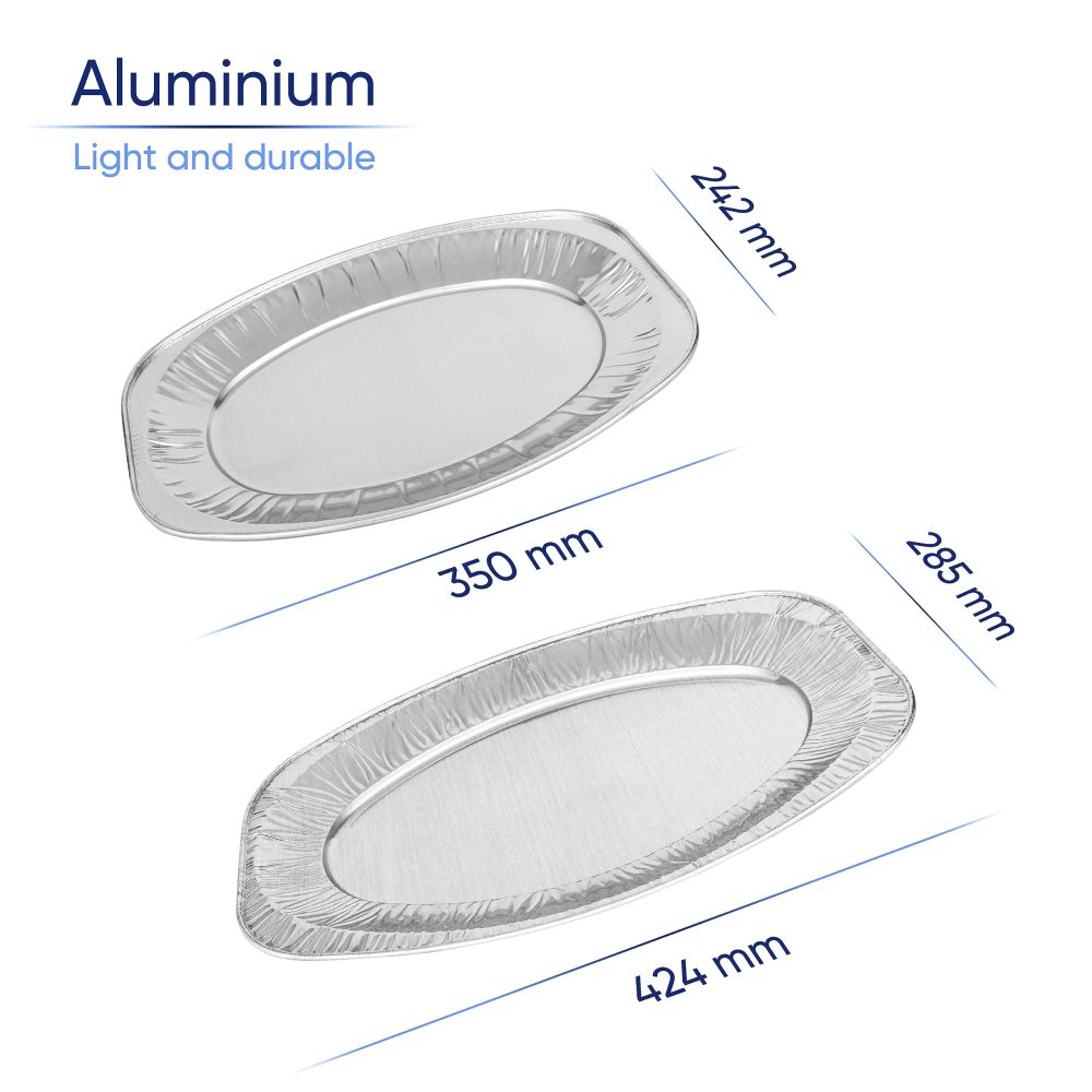 Coppice Aluminium Foil Mixed Platters for Parties, Buffets & Entertaining | 8 x Large & 8 x Small | Freezer, Microwave & Oven Safe - Image 8