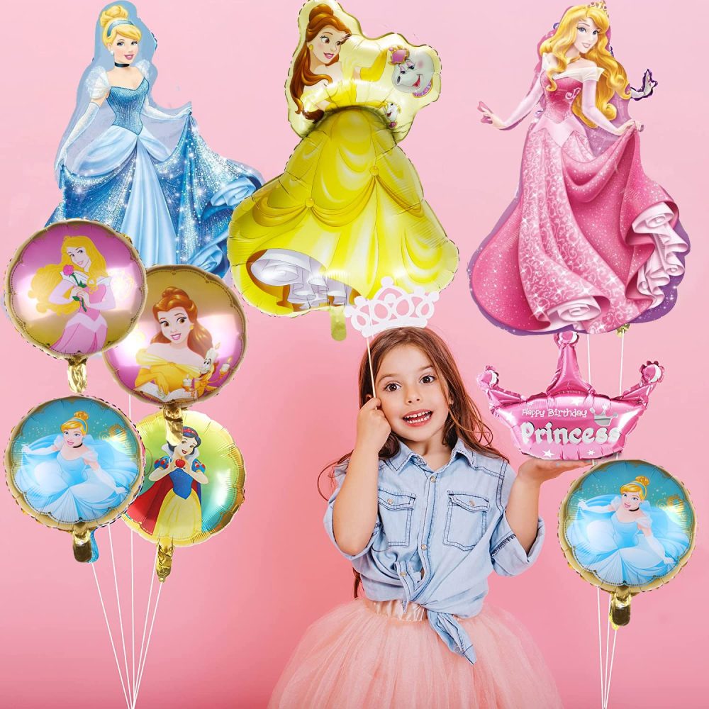 Princess Balloons Princess Birthday Party Decorations Princess Foil Balloons For Girl’s Birthday Baby Shower Princess Themed Party Decorations - Image 3