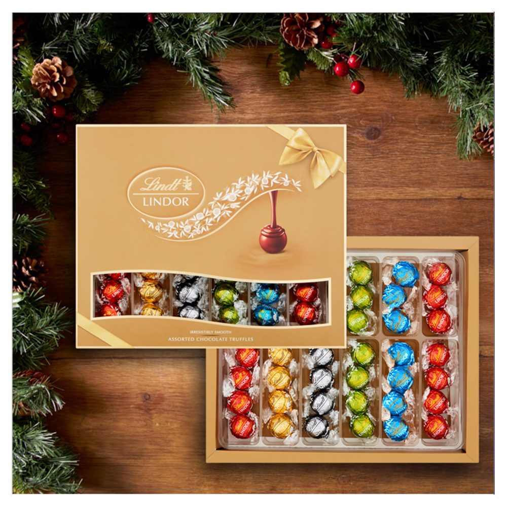 Lindt Lindor Assorted Chocolate Truffles Gift Box Large | Approx 42 Truffles 525g | Selection of Lindor Truffles with a Smooth Melting Filling | For Him and Her, Christmas, Birthday, Congratulations - Image 4