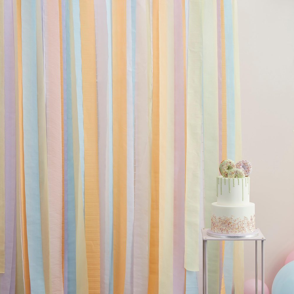 Ginger Ray Mixed Pastel Paper Streamer Party Backdrop Decoration - Image 5