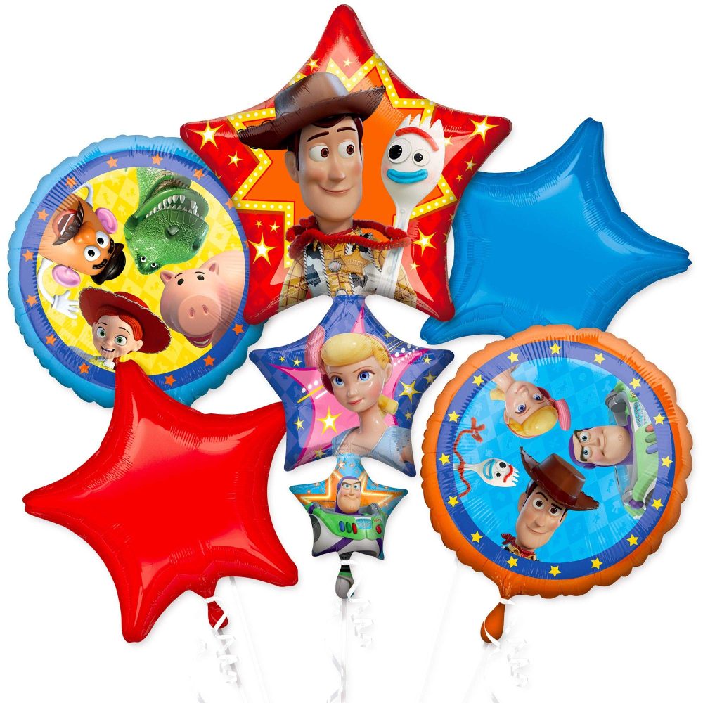 amscan 3951501 - Bqt: "Toy Story 4" Birthday Party 5 Piece Foil Balloon Bouquet P75