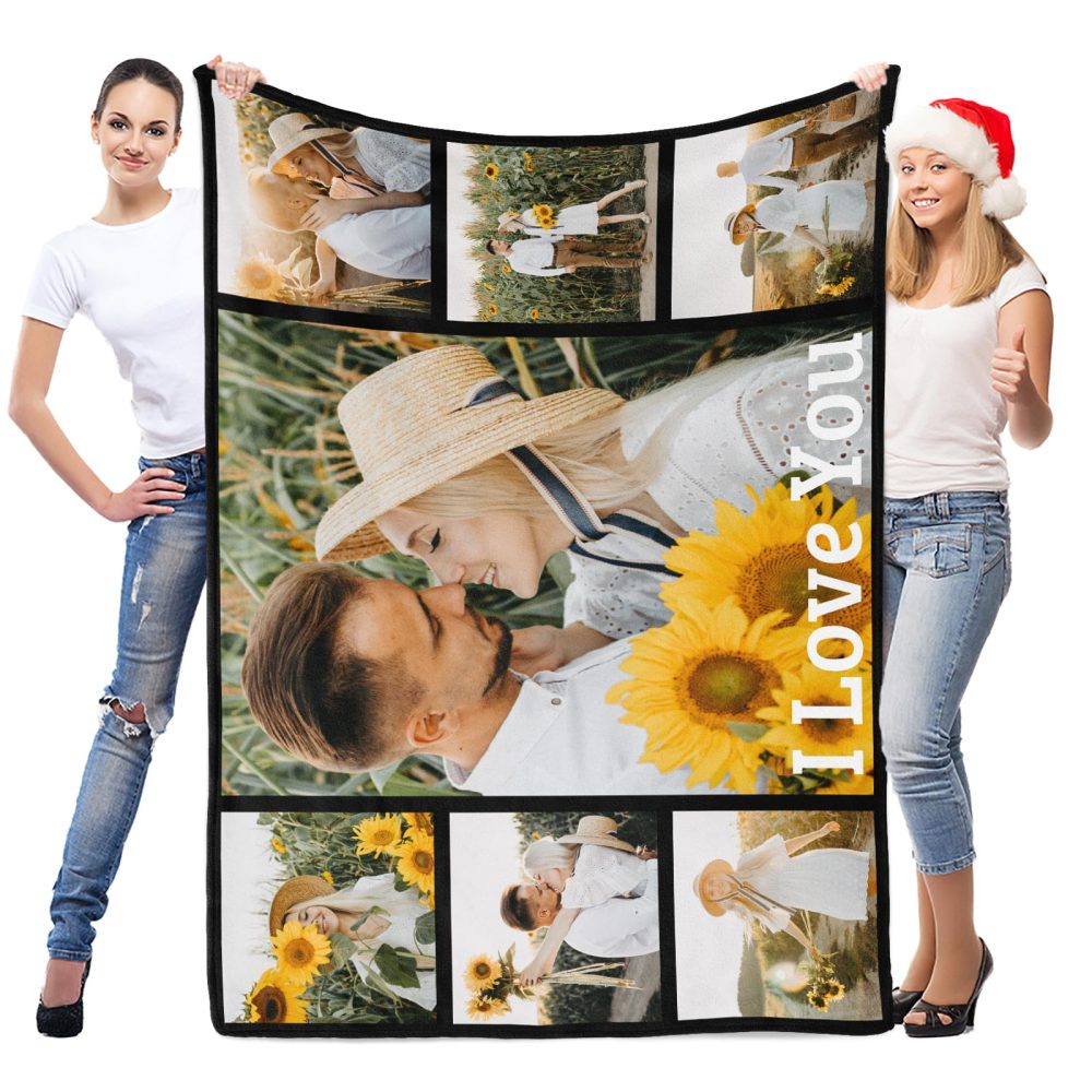 LNM Personalised Valentines Gifts for Her and Him, Personalised Blankets Adults, Customised Blankets with Photos, Custom Photo Blanket, Picture Blanket, Personalised Gifts for Women and Men - Image 8