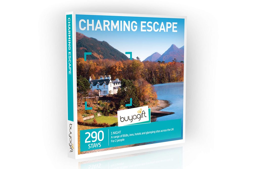 Buyagift One Night Charming Escape Gift Experience Box - 290 hotel and glamping overnight stays for two people