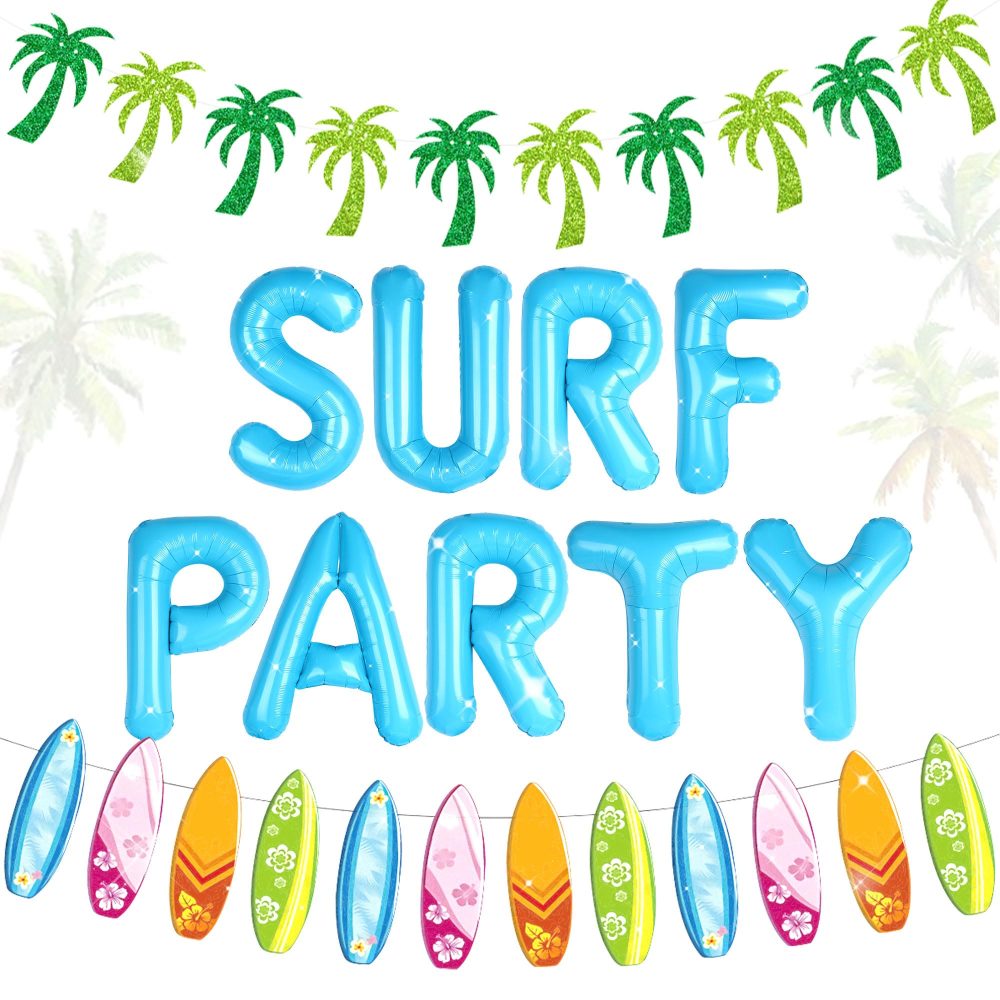 JeVenis Surf Up Party Decoration Surf Up Party Supplies Backdrop The Big One Surf Birthday Baby On Board Backdrop for Summer Beach Baby Shower Birthday Party