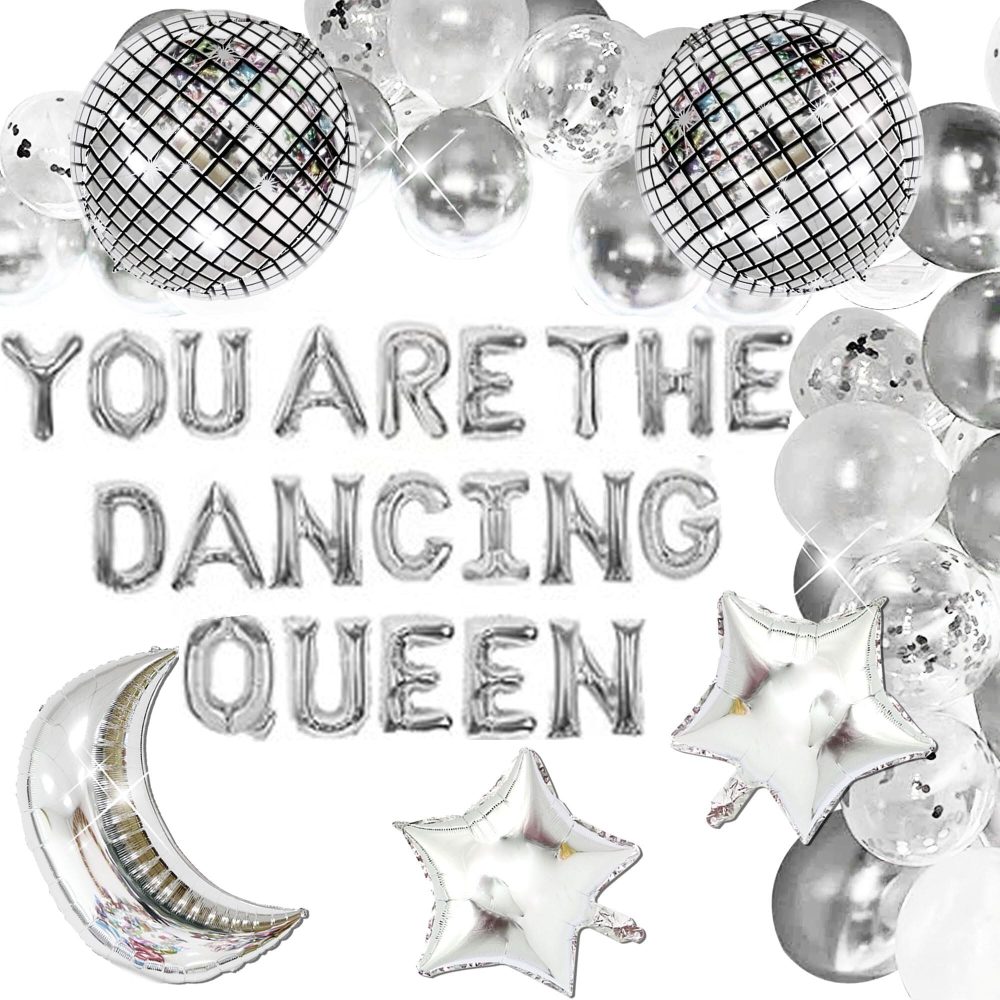 JeVenis You are the Dancing Queen Decoration You are the Dancing Queen Balloons You are the Dancing Queen Banner You are the Dancing Queen Sign 70s Disco Decoration 70s Disco Party Supplies - Image 2