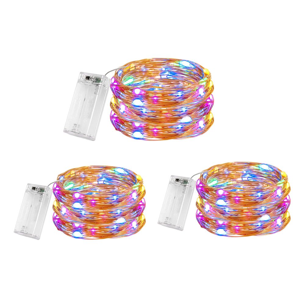 innotree 3 Pack Fairy Lights with Timer, Battery Copper Wire Fairy Lights 3M 30 LEDs Fairy Lights Christmas Battery Operated Waterproof Lights Bottle Decoration, Multi Coloured