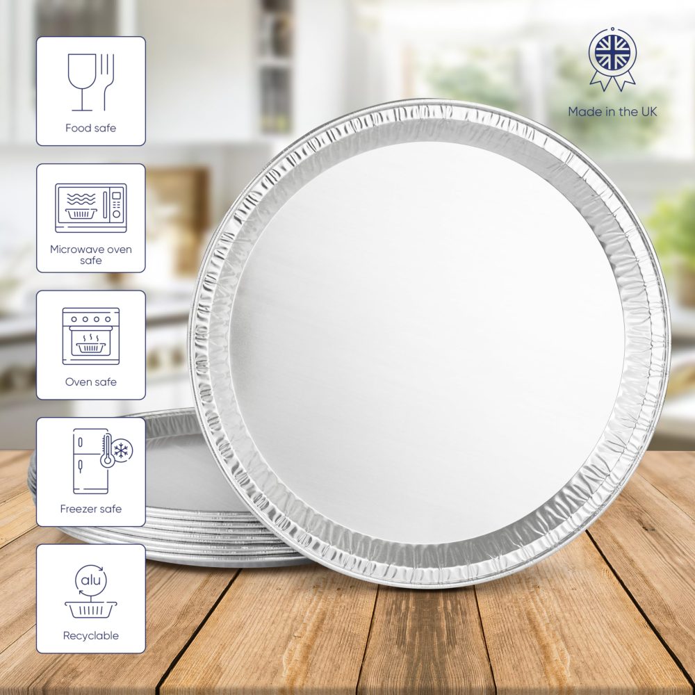 Coppice Silver Round Aluminium Foil Platters for Parties, Buffets & Entertaining | 31cm | Food Safe (10) - Image 6