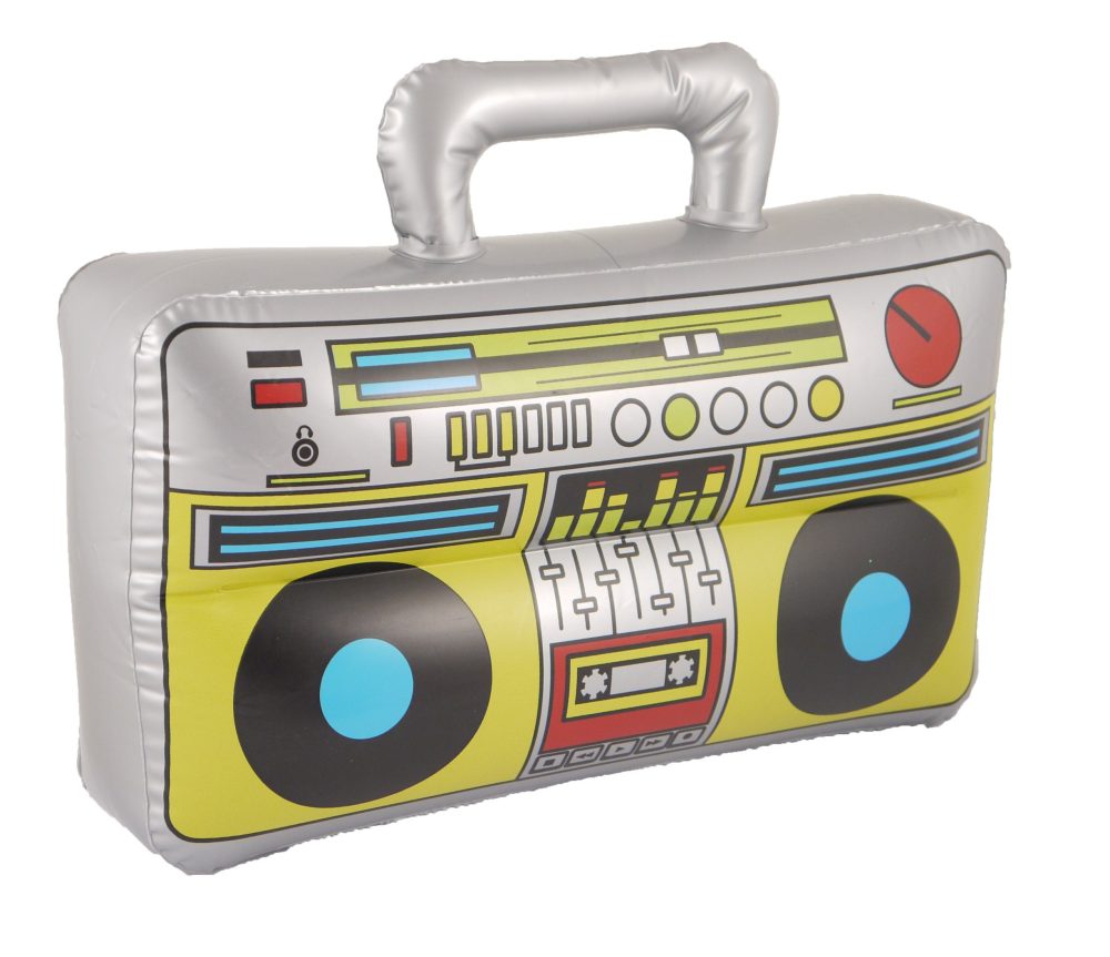 HENBRANDT BOOM BOX INFLATABLE BLOW UP SPEAKER FANCY DRESS ACCESSORY STEREO STAG PARTY PROP