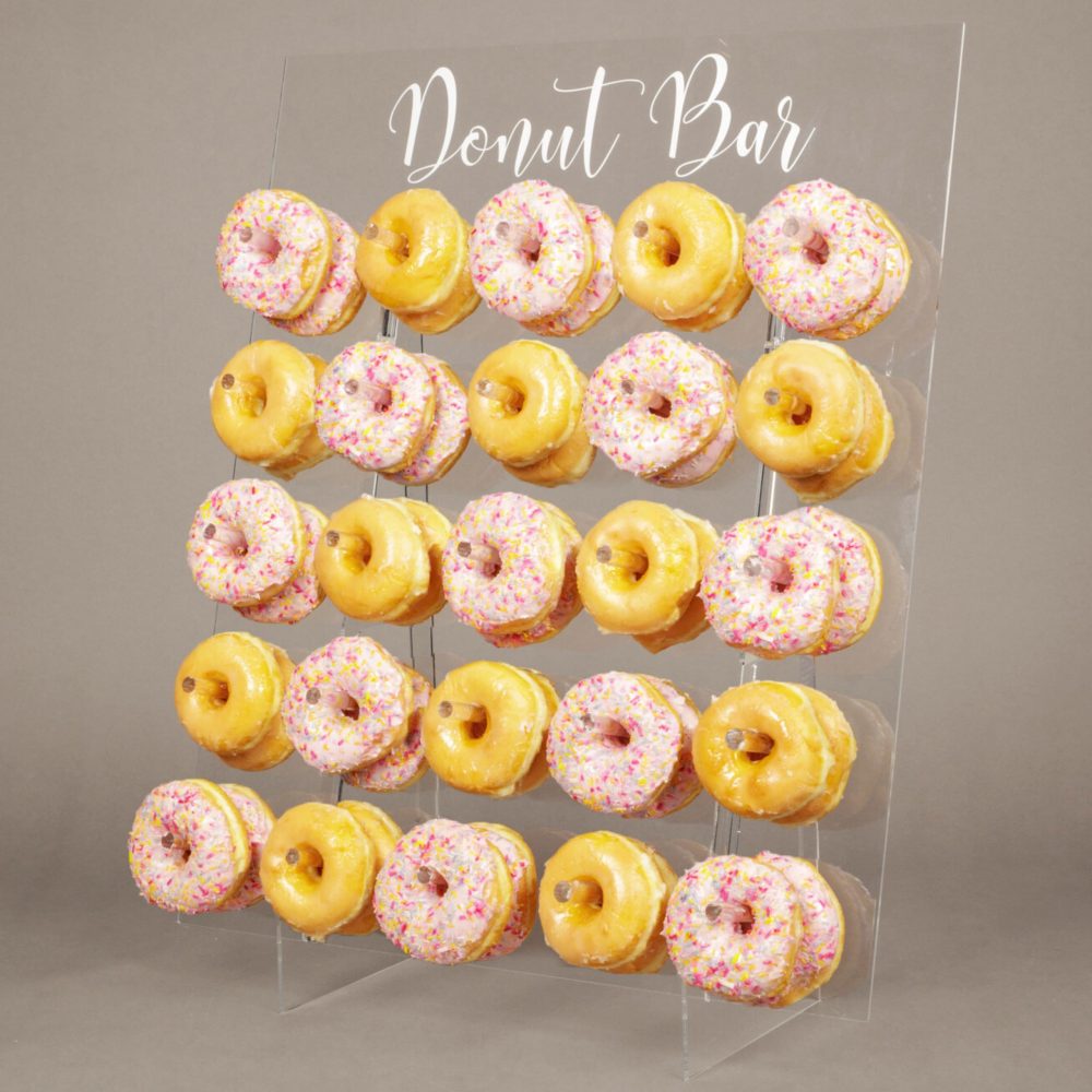 Opal Lily Donut Wall Display Stand - Acrylic Donut Stand Holds 50 Donuts | XL Donut Board Display Doughnut Wall | Large Donut Wall Stand for Party & Wedding | Donut Holder Stand Party Decor