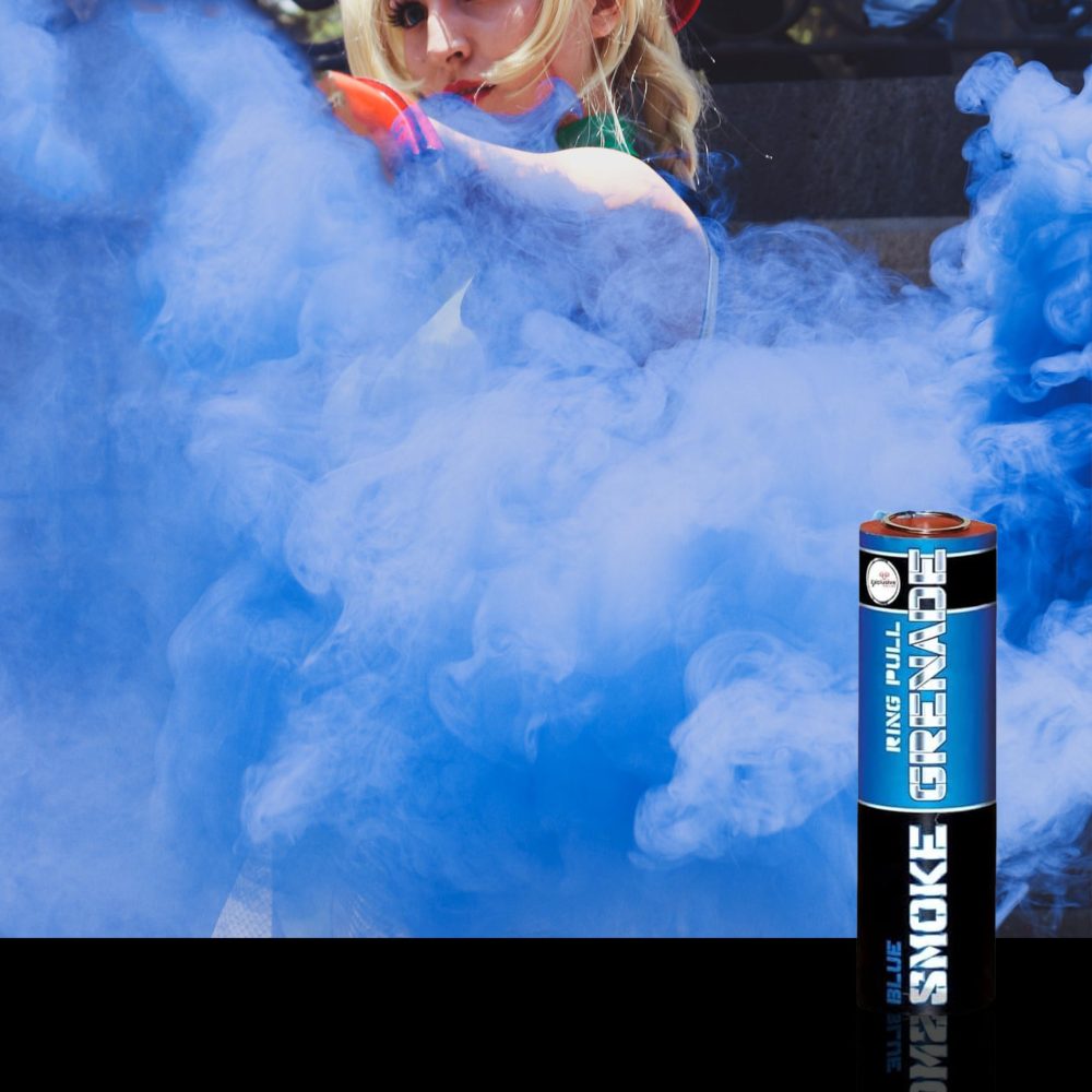 EXCLUSIVE ONLINE RING PULL SMOKE GRENADES Pack of 4 Colors (Blue, Orange, Pink and White) - Image 6