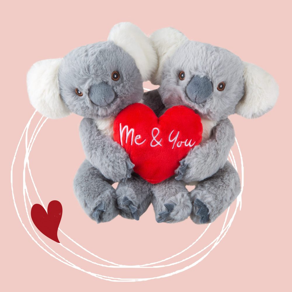 VFM - Koala Valentines Soft Toy You And Me Couple Koala Plush Toy 20cm x 18cm - Image 2