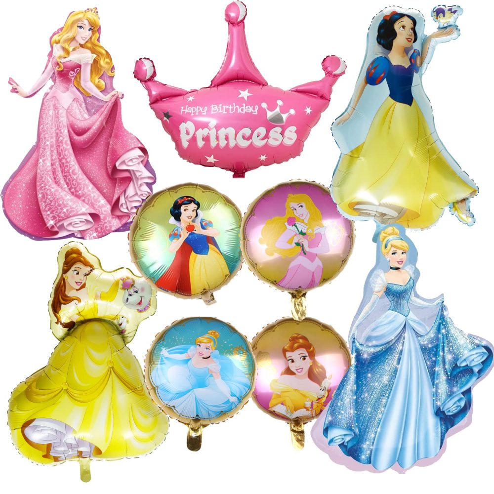 Princess Balloons Princess Birthday Party Decorations Princess Foil Balloons For Girl’s Birthday Baby Shower Princess Themed Party Decorations