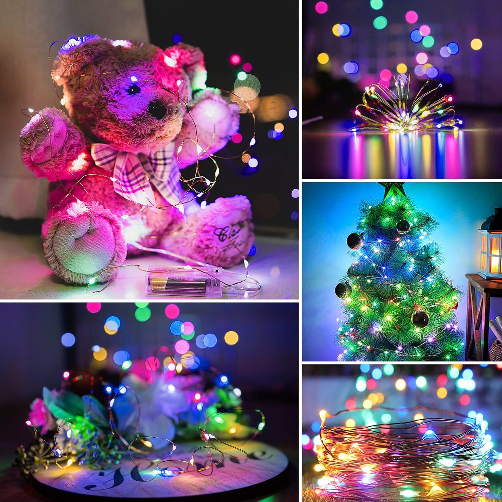 innotree 3 Pack Fairy Lights with Timer, Battery Copper Wire Fairy Lights 3M 30 LEDs Fairy Lights Christmas Battery Operated Waterproof Lights Bottle Decoration, Multi Coloured - Image 3