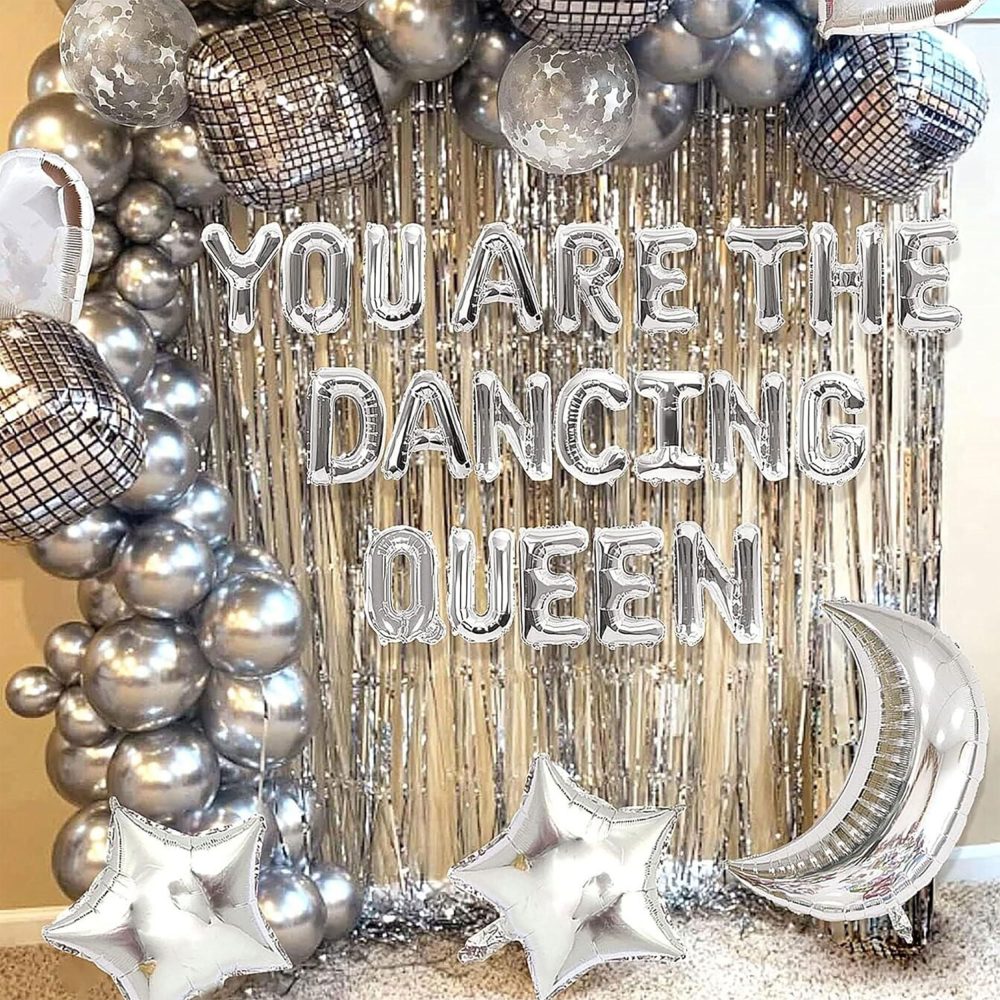 JeVenis You are the Dancing Queen Decoration You are the Dancing Queen Balloons You are the Dancing Queen Banner You are the Dancing Queen Sign 70s Disco Decoration 70s Disco Party Supplies