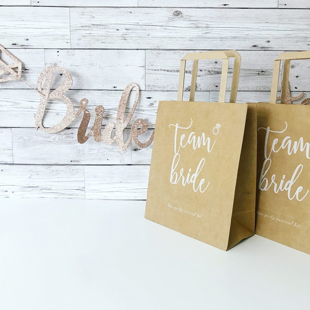 10 Hen Party Bags - Team Bride Bags, Classy Hen Party Accessories - Hen Do Bags For Favours - Image 6